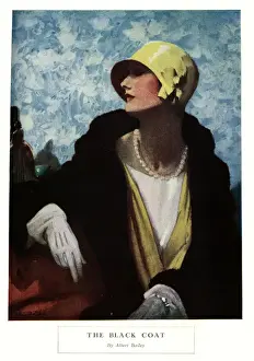 Cloche Hat Style Prints: The Black Coat by Albert Bailey