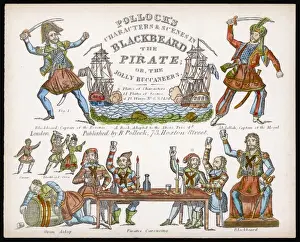 18th Century Pirates Prints: Blackbeard & Crew / Pirate