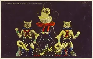 Blackpool Nursery Rhyme Print featuring Mickey Mouse-inspired Face