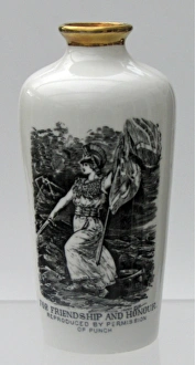Blairs China vase with a Raven Hill cartoon Blairs China vase with a Raven Hill cartoon