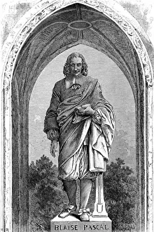 Blaise Pascal French Philosopher Print after Statue