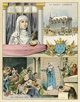 Royalty Prints: Blanche De Castile Print, 18th Century Engraving
