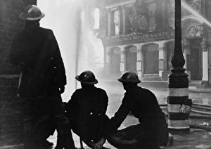 Blitz in the City of London - Queen Victoria Street, WW2 Blitz in the City of London - Queen Victoria Street, WW2