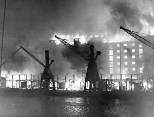 Blitz - Fire at Surrey Commercial Docks, Rotherhithe Blitz - Fire at Surrey Commercial Docks, Rotherhithe
