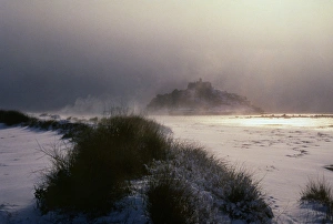 Blizzard over St Michaels Mount, Cornwall Blizzard over St Michaels Mount, Cornwall