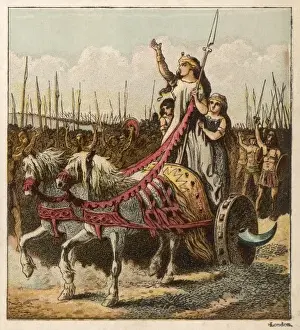 Boadicea Prints: Boadicea & her Army