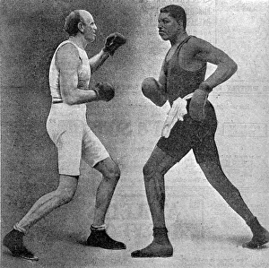 Bob Fitzsimmons v Peter Felix in heavyweight boxing match Bob Fitzsimmons v Peter Felix in heavyweight boxing match