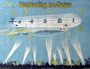 Bombarding the Zepps - advertising leaflet for this game Bombarding the Zepps - advertising leaflet for this game