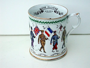Booths silicon china mug, inscribed The Allies 1914 Booths silicon china mug, inscribed The Allies 1914
