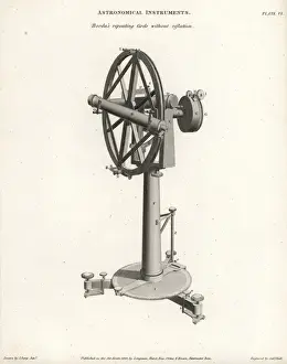 Historical Astronomical Instruments Prints: Bordas repeating circle without reflection
