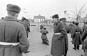 Border guards in East Berlin, Germany Border guards in East Berlin, Germany