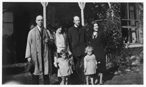 Borley People Print - Investigators at Borley Rectory