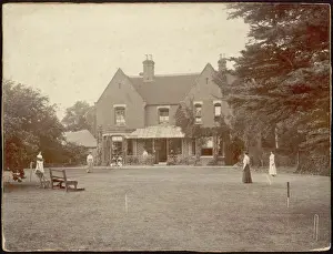 Tennis Prints: Borley Rectory Print: 1890s Garden Scene