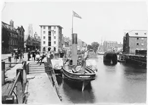 Prints of The Doughty Quay Boston, Lincolnshire Lincolnshire Prints: Boston Quay, Doughty Quay Print, 1890