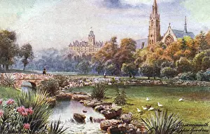 St Andrews Prints: Bournemouth Upper Gardens circa 1906 Print