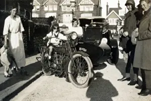 Harley-Davidson Prints: Young Boy on 1918 Harley Davidson Print