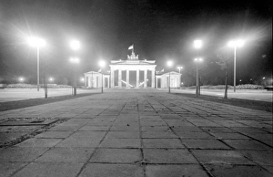 Brandenburg Gate at night, East Berlin, Germany Brandenburg Gate at night, East Berlin, Germany