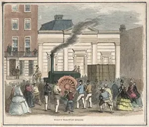 Historical Steam Engine Prints: Brays Traction Engine