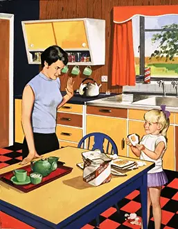 Retro Kitchen Decor Inspiration Prints: Breakfast time