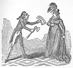 Print of Queen Caroline Offered an Annuity