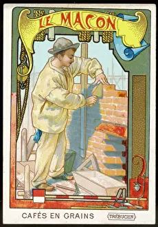 Construction Worker Images Prints: Bricklayer (Series)