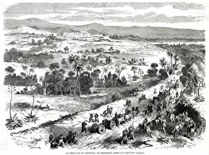 The Brigade of General de Berthier arrives before Xalapa The Brigade of General de Berthier arrives before Xalapa