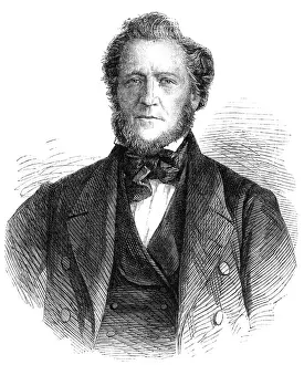 Brigham Young Print, 19th-century portrait of a Mormon leader