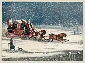 Brighton Railway Station Prints: Brighton Mail in Snow