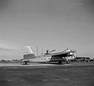 Prints of Bristol Freighter G-AHJP of Silver City Airways at Lympne Airport in Kent, England 1953.06.22 Date: 1953 Aviation Prints: Bristol 170 Freighter G-AHJP Print, Lympne Airport, 1953