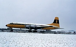 Bristol Britannia 312 G-AOVT Monarch Duxford 1976 Bristol Britannia 312 G-AOVT Monarch Duxford 1976