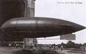 The British Army Airship Beta and Hangar The British Army Airship Beta and Hangar