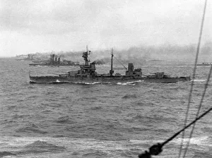 British battleships at sea, including HMS Agincourt, WW1 British battleships at sea, including HMS Agincourt, WW1