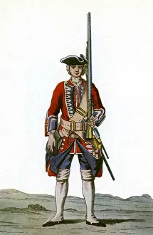 1742 British Coldstream Guard Print in Uniform