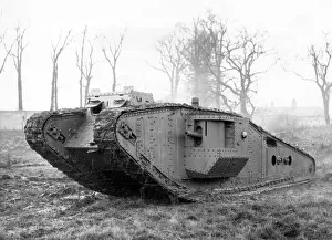 British Mark IV tank with Tadpole Tail, WW1 British Mark IV tank with Tadpole Tail, WW1