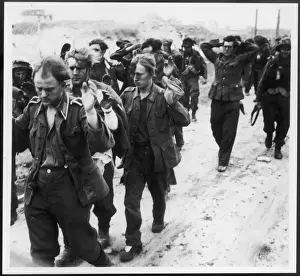 British Troops with German Prisoners Print