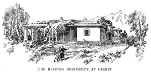 1892 Print of the British Residency at Gilgit, Kashmir
