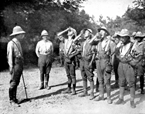 British soldiers on Quinine parade British soldiers on Quinine parade