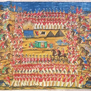 British East India troops in Square Formation Print