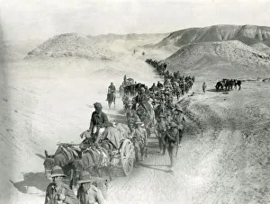 British transport crossing Sakaltutan Pass, WW1 British transport crossing Sakaltutan Pass, WW1