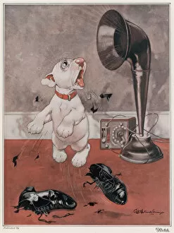 Dogs Collection: His Broadcast Masters Voice by George Studdy