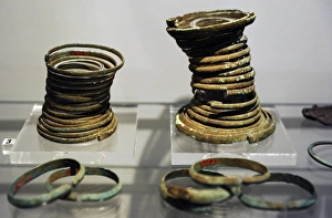 Bronze bracelets from graves of the Piikkio cemetery. Finlan Bronze bracelets from graves of the Piikkio cemetery. Finlan