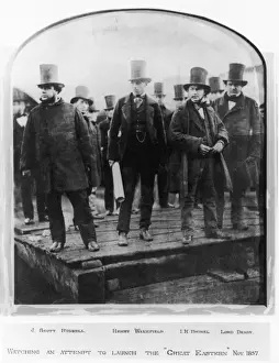 Isambard Kingdom Brunel Engineer Prints: Brunel at G. E. Launch