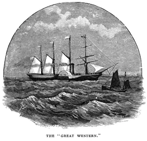 Brunel's SS Great Western at Sea Print