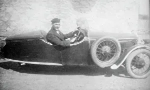 BSA three wheeler sports car and driver, South Wales BSA three wheeler sports car and driver, South Wales