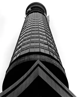 BT Tower Prints: Late 1960s Print of the BT Tower in London