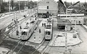 Budapest, Hungary - terminus for Tram lines 2 and 24 Budapest, Hungary - terminus for Tram lines 2 and 24