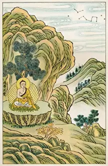 Buddhist Iconography Prints: Buddha Enlightened