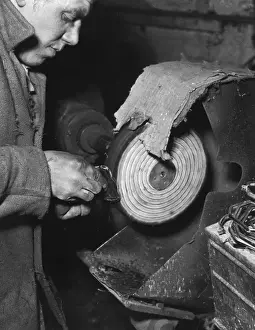 Industrial Worker Prints: Buffing Handbag Frames