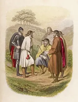 17th Century Engravings Prints: Bunyan / Delectable Mountn
