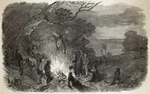 19th Century Prints Online Prints: Burning the Guy / 1848